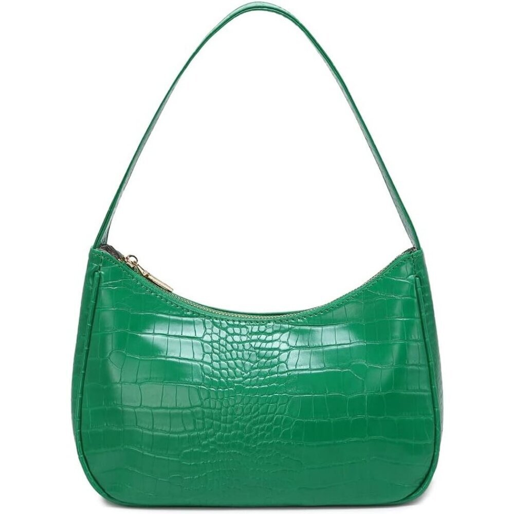 Women’s Green  Cute Hobo Tote Handbag Mini Clutch Purse with Zipper Closure
